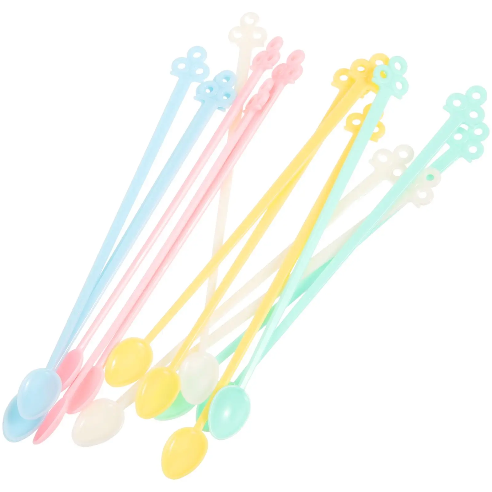 

30 Pcs Mini Coffee Spoon Plastic Long Toning Tea Small Condiment Mixer Stirring Spoons for Home Bakery Coffee Shop Bar