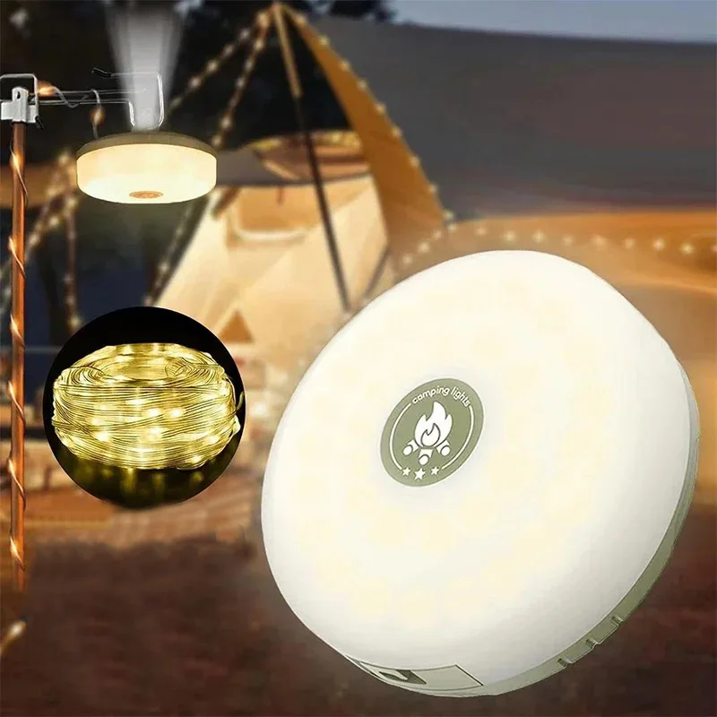 

Уличный светильник для кемпинга 4-в-1, светодиодный уличный катушечный светильник, пригодный для вторичной переработки, лампа для кемпинга, садовая палатка, декор комнаты, атмосферная лампа, полоса