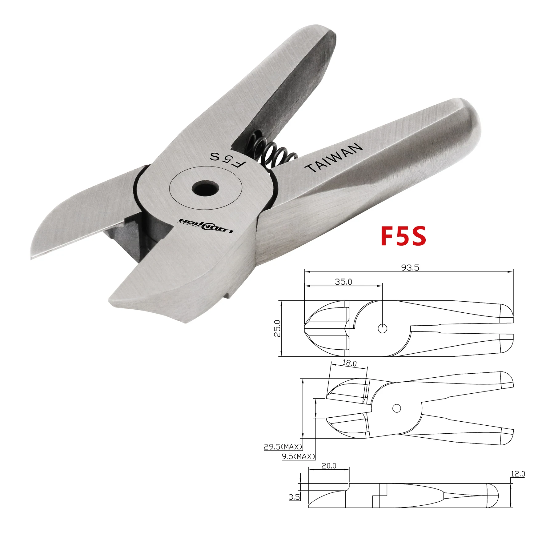 Loonpon Air Scissors Shears Cutter Head F5 F5S FD5 S5 S5S Pneumatic Crimping Pliers Tool Part for HS20 HS20M MS20 Body