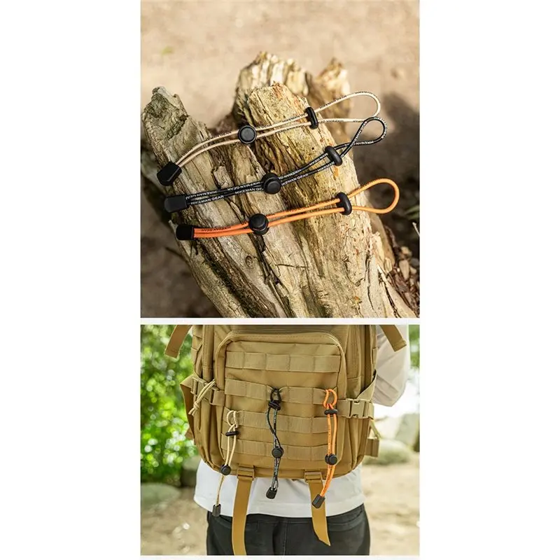 AFOURT-HIKEMAN Campingausrüstung 10-teilig Outdoor Wanderrucksack Elastische Kordel Befestigungsschnalle, Trekkingstöcke Verstellbare Halteschnalle – Detail 4