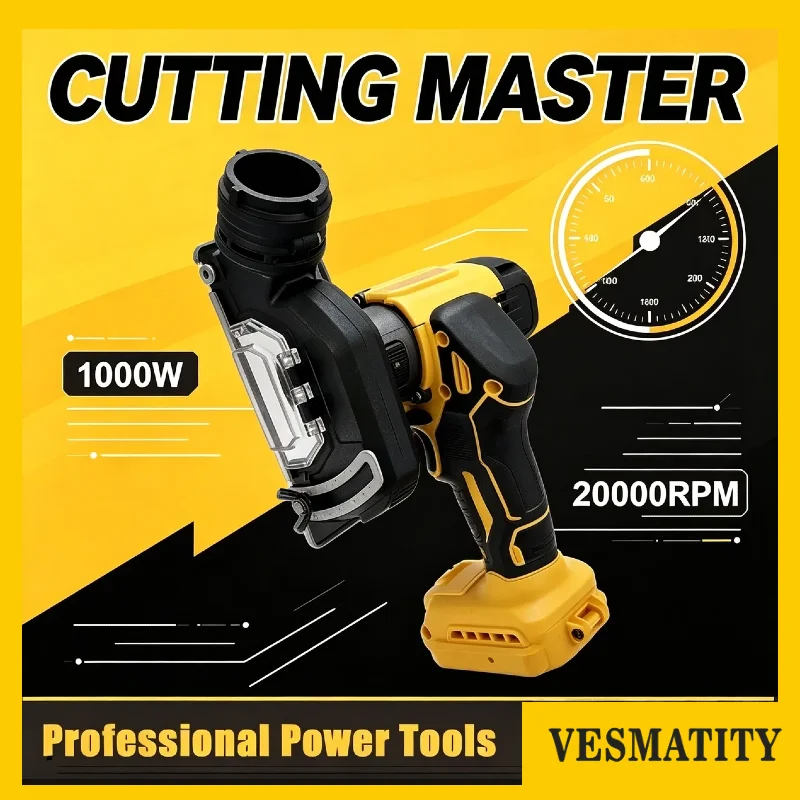 3 Inch Mini Angle Grinder Cordless Electric Cut Off Tool Cutting Circular Saw Power Tool for Dewalt 20V Battery Pro Max