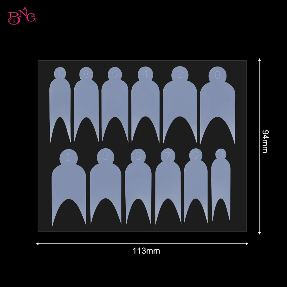 BNG 24 Stück Dual Forms French Silikon-Pads Form Schnell French Line Guides Nagelform Duet System Weiche Wiederverwendbare Aufkleber 9 Typen – Detail 5