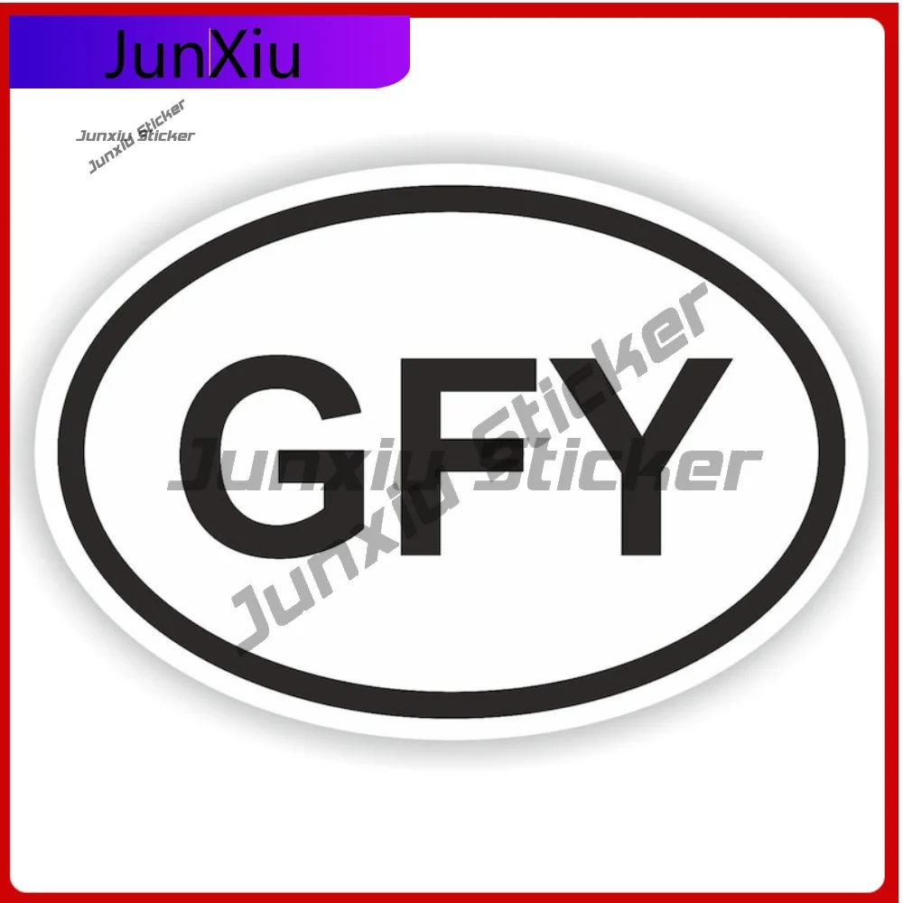 

Gfy Country Code Oval Attitude Funny Sticker Rude Offensive Vinyl Decals Cool Sticker Graphic Camping Car Motorcycle Stickers