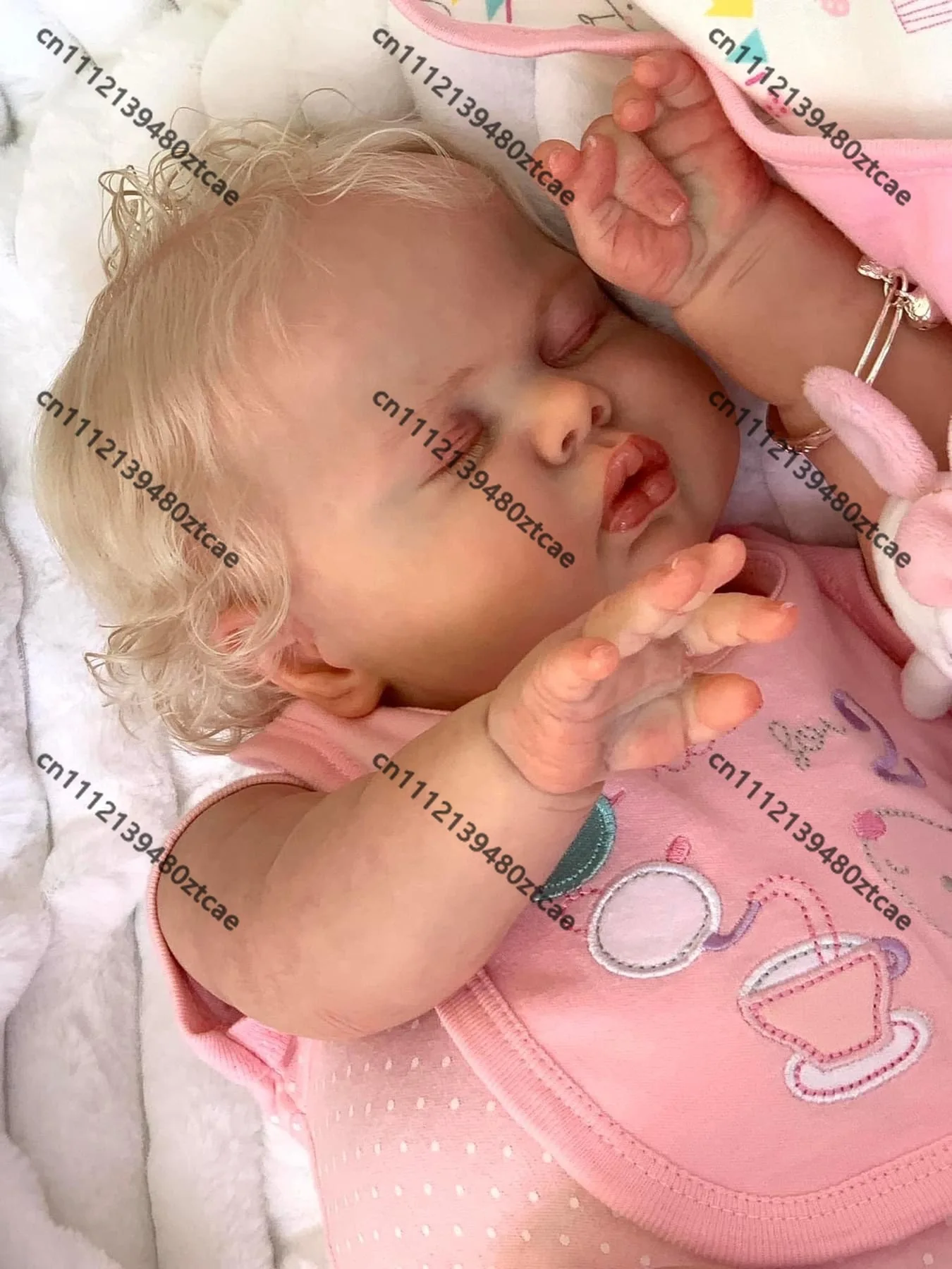 24 Inch Toddler Girl Doll, Hand Rooted Real Hair, Soft Weighted Cloth Body, Lifelike Cuddly Collectible Reborn Baby Toy Gift