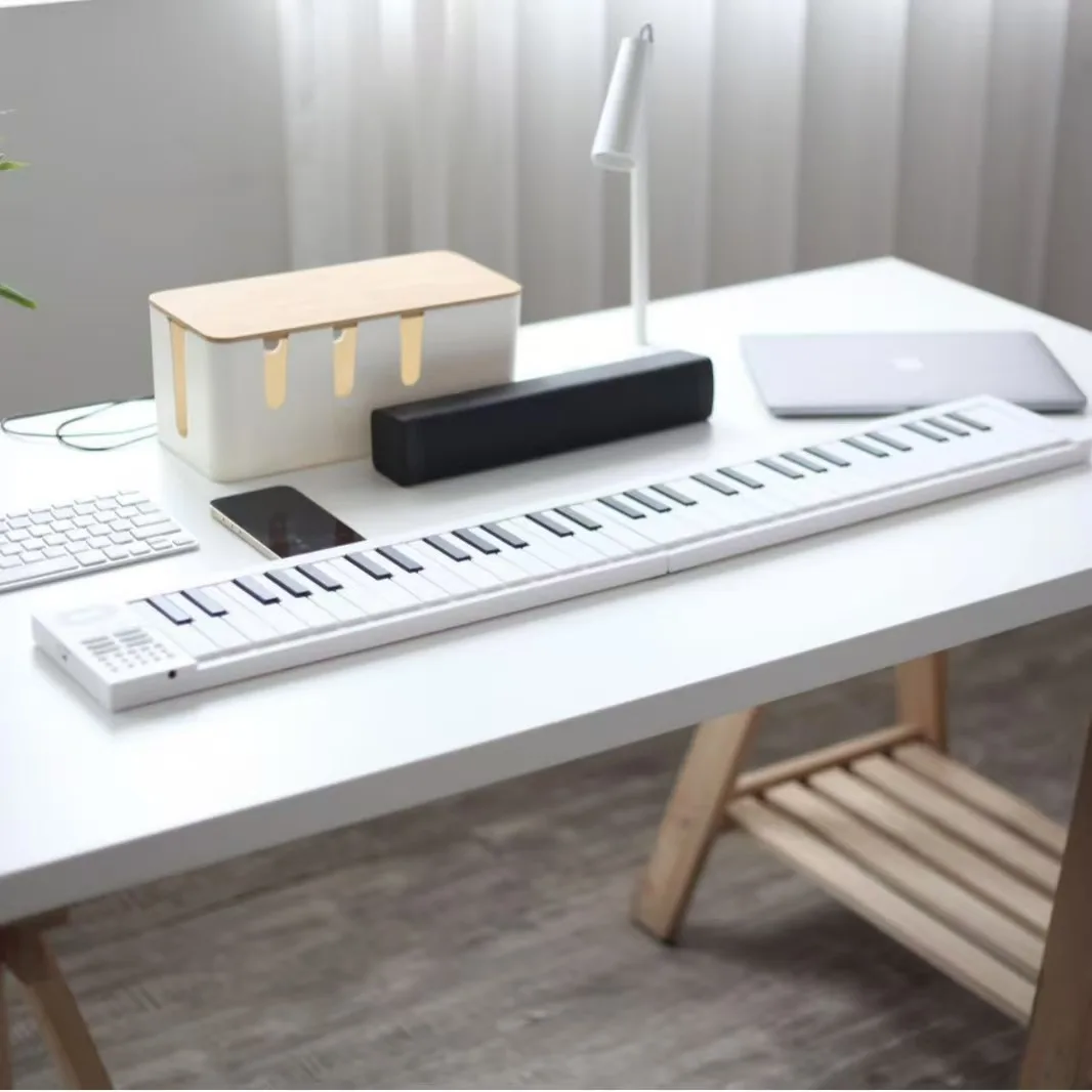 Portable 61 key super thin Folding Electronic Keyboard piano music syntheszier for Adults Students Beginners