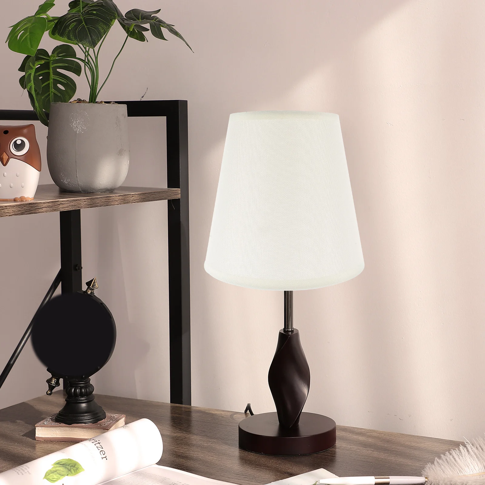 النسيج الظل ل الجدول مصباح أرضي الجدار ضوء الثريا كليب على القماش غطاء المصباح المنزل مكتب غرفة نوم الإضاءة التبعي #5