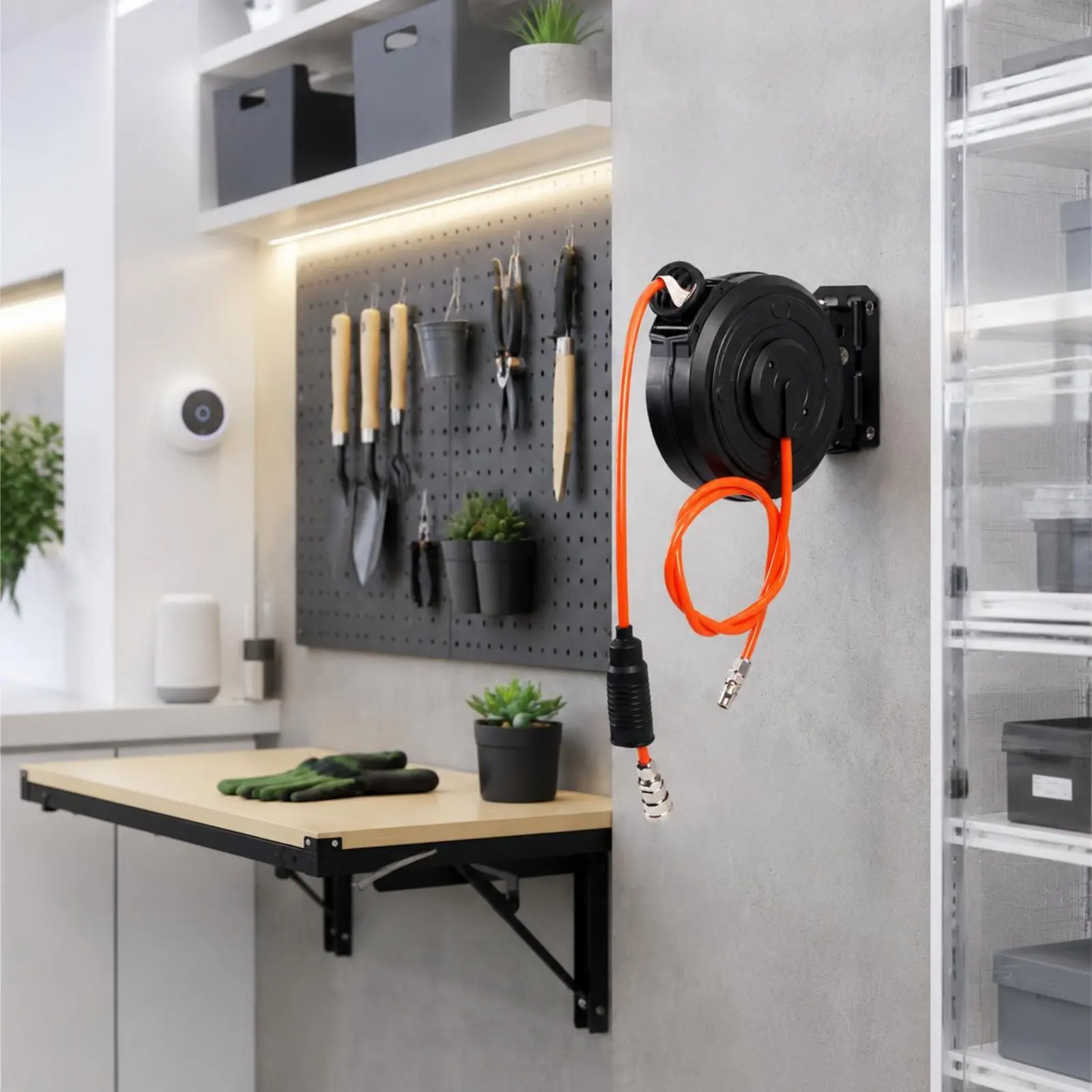 Retractable Air Hose Reel Self-Locking Automatic Rewind Hose Reel view 5