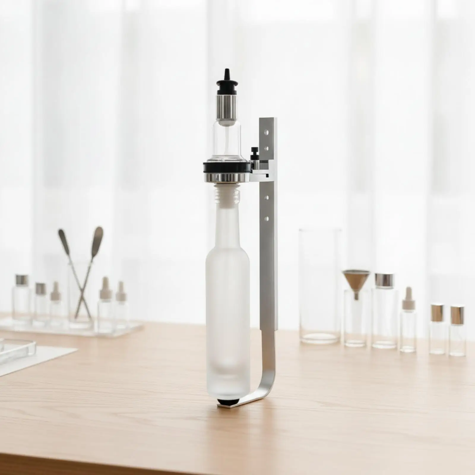 Fragrance Dispenser Adjustable Perfume Bar Dispensing Fixture Space-Saving for Retail Display Areas, Counters