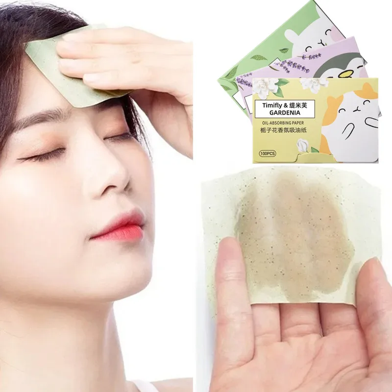 Facial Oil Blotting Sheets Paper Cleansing Face Oil Control Absorbent Paper Beauty Makeup Tools Convenient 100pcs A Box