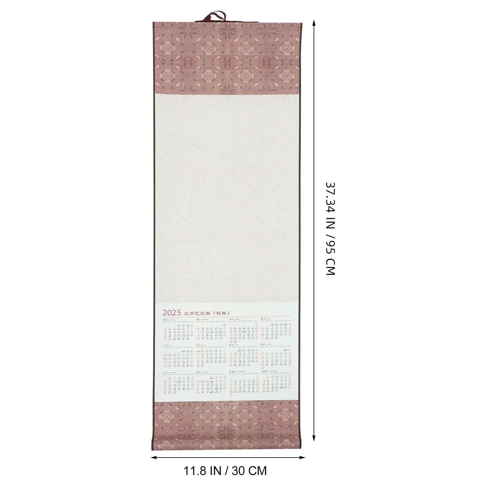

Calendar Rice Paper Advent Reel Decorative Painting Calendars Retro Scroll Chinese Tradition Home Decoration Yearly