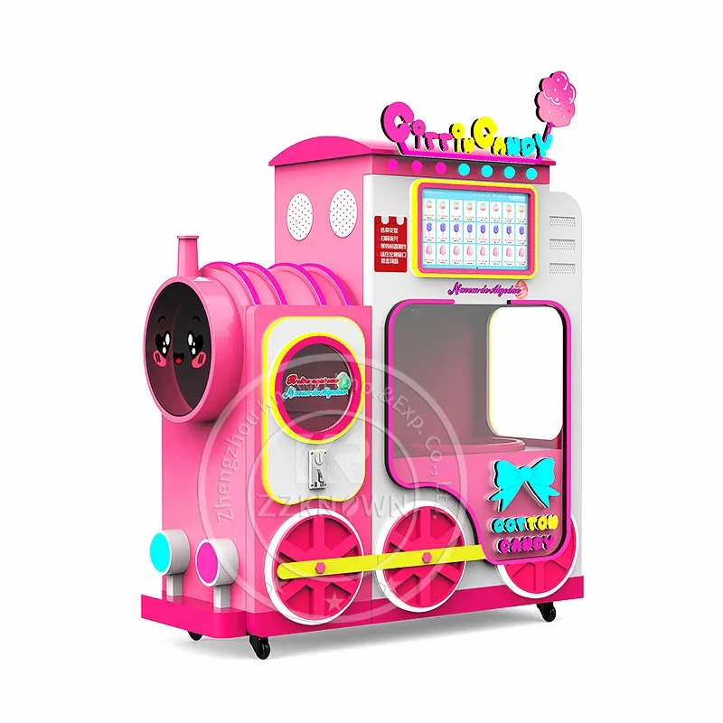 Cotton Candy Vending Machine With Led Light Beautiful Customistic 24 Kinds Of Design In The Candy