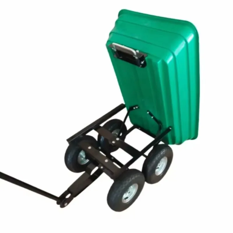 Heavy Duty 600-Pound Capacity Collapsible Steel Frame Wheelbarrow With 10\