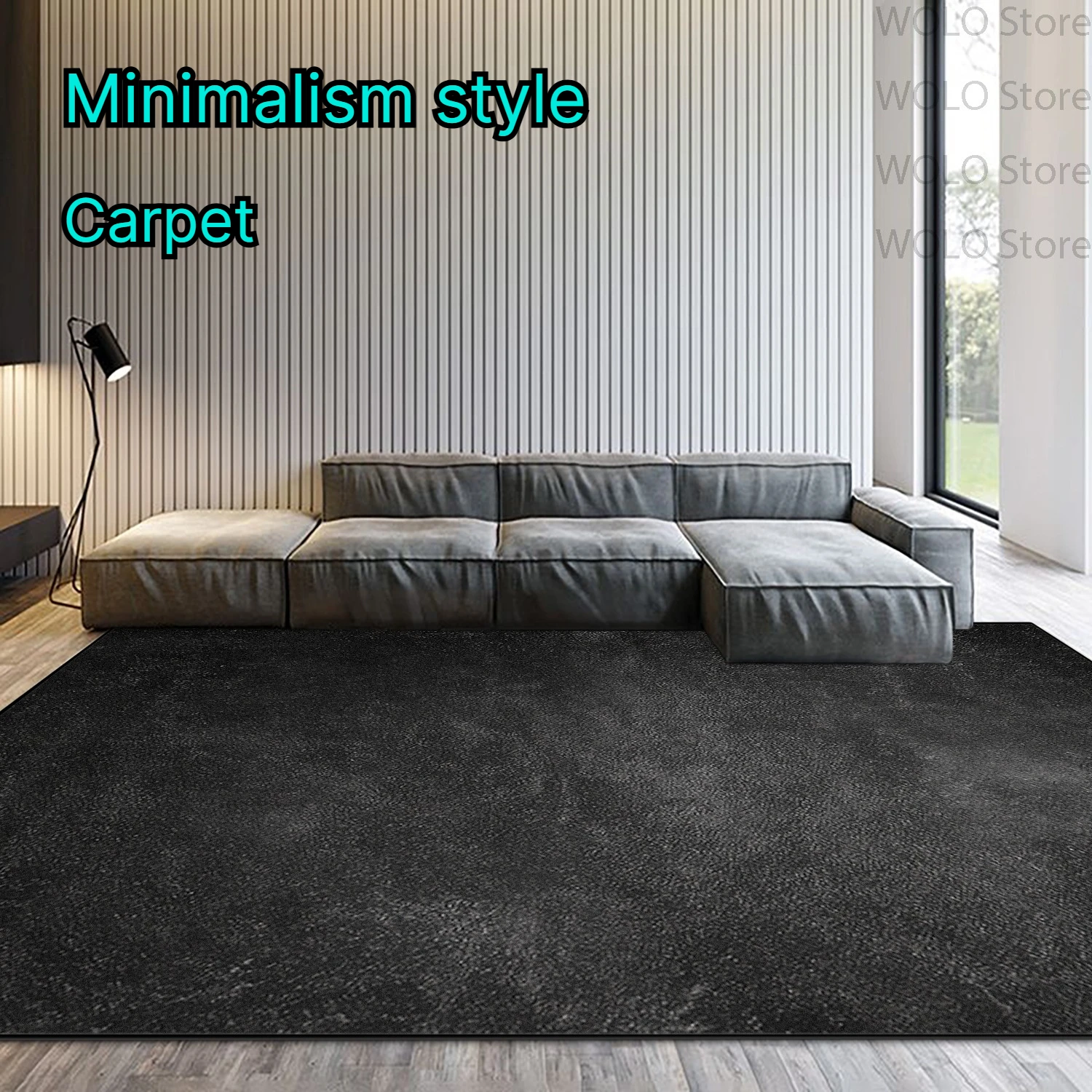 Minimalism Solid Color Large Carpets for Living Room Decoration Home Machine Washable Plush Rug Dining Room Bedroom Non-slip Mat