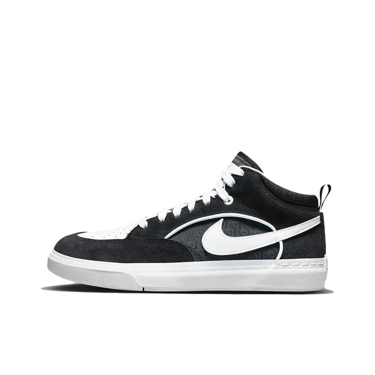 Nike SB React Leo Mid top Skateboard Shoes Men's Black White DX4361-001