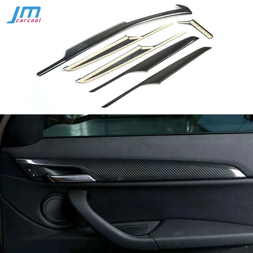 

6 PCS Prepreg Dry Carbon Fiber Car Center Console Panel Trim Door trim Interior Cover For BMW X1 2016 2017 2018 2019 LHD Car
