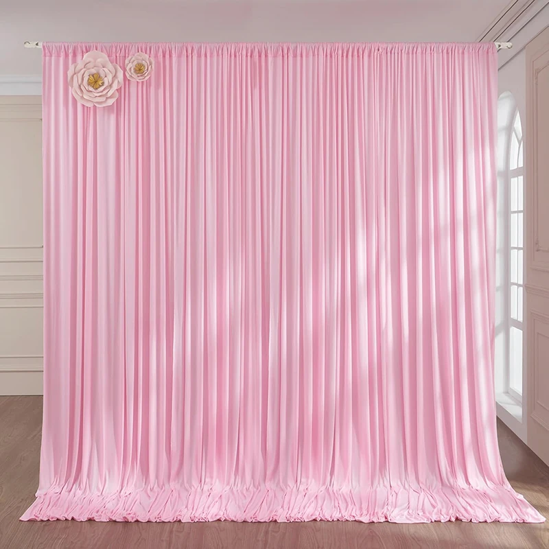 1 paneel witte achtergrond plafondgordijnen kreukvrij tent staaf zakgordijnen stof voor huwelijksceremonie verjaardagsfeestje decoratie
