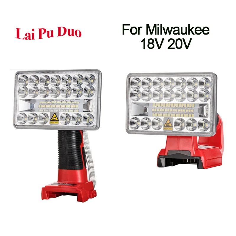 For Milwaukee 18V 20V Li-Ion Battery Pistol/Portable LED Lamp Flashlight Outdoor Work Light with High Quality