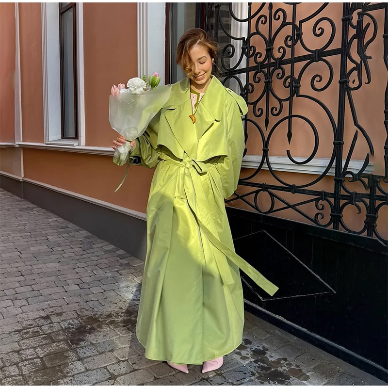 Solid Laepl Lace Up Trench Coat Women Fashion Full Sleeve Waist Cinching Short Windbreak 2026 New Autumn Office Commute Outwear 40 S4ebfac21b1ff4ef1927365fed753f5f5Y