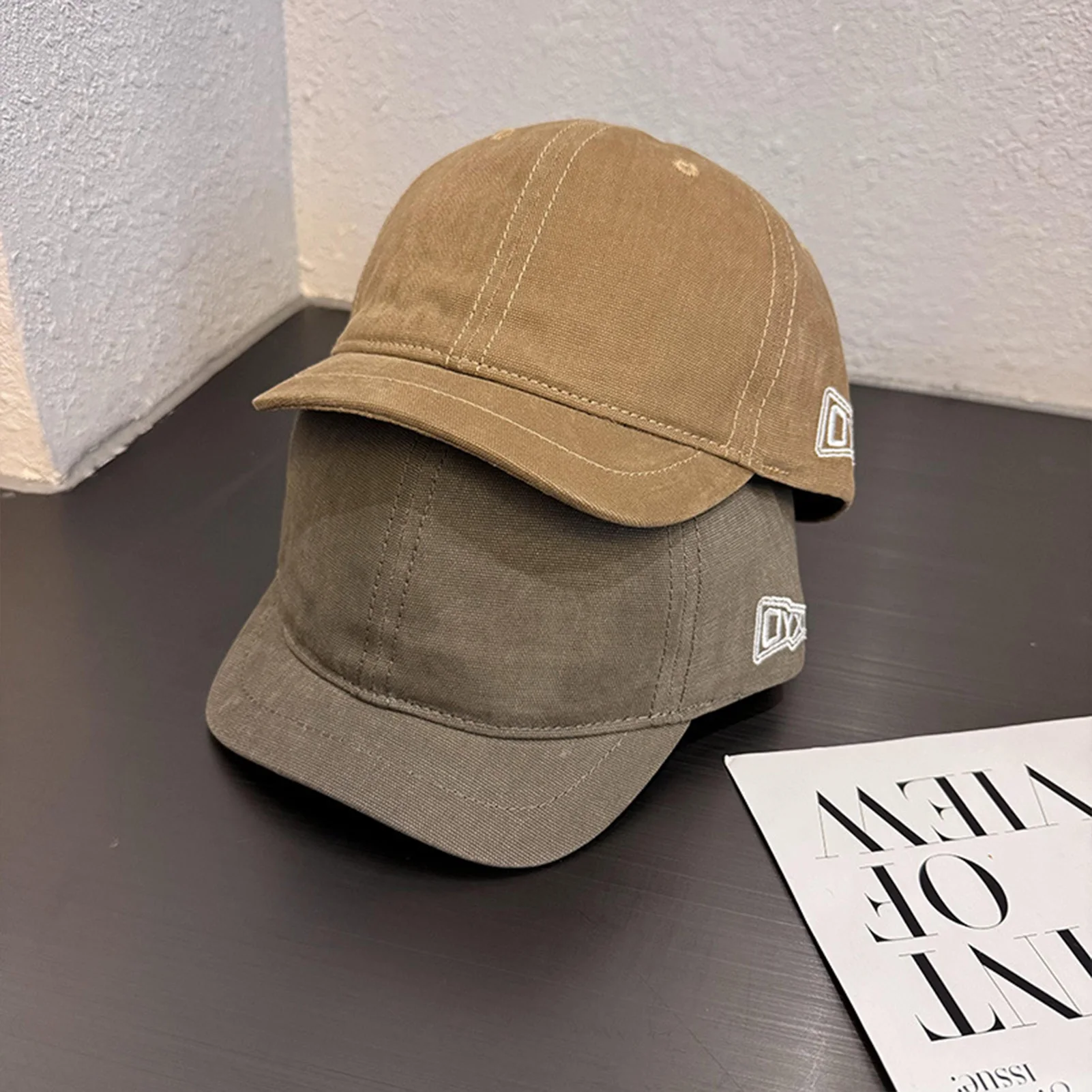 Unisex Fashion Short Brim Cotton Baseball Cap Casual Dad Hat Adjustable Trucker Style Low Profile Caps Four Seasons Caps image 2