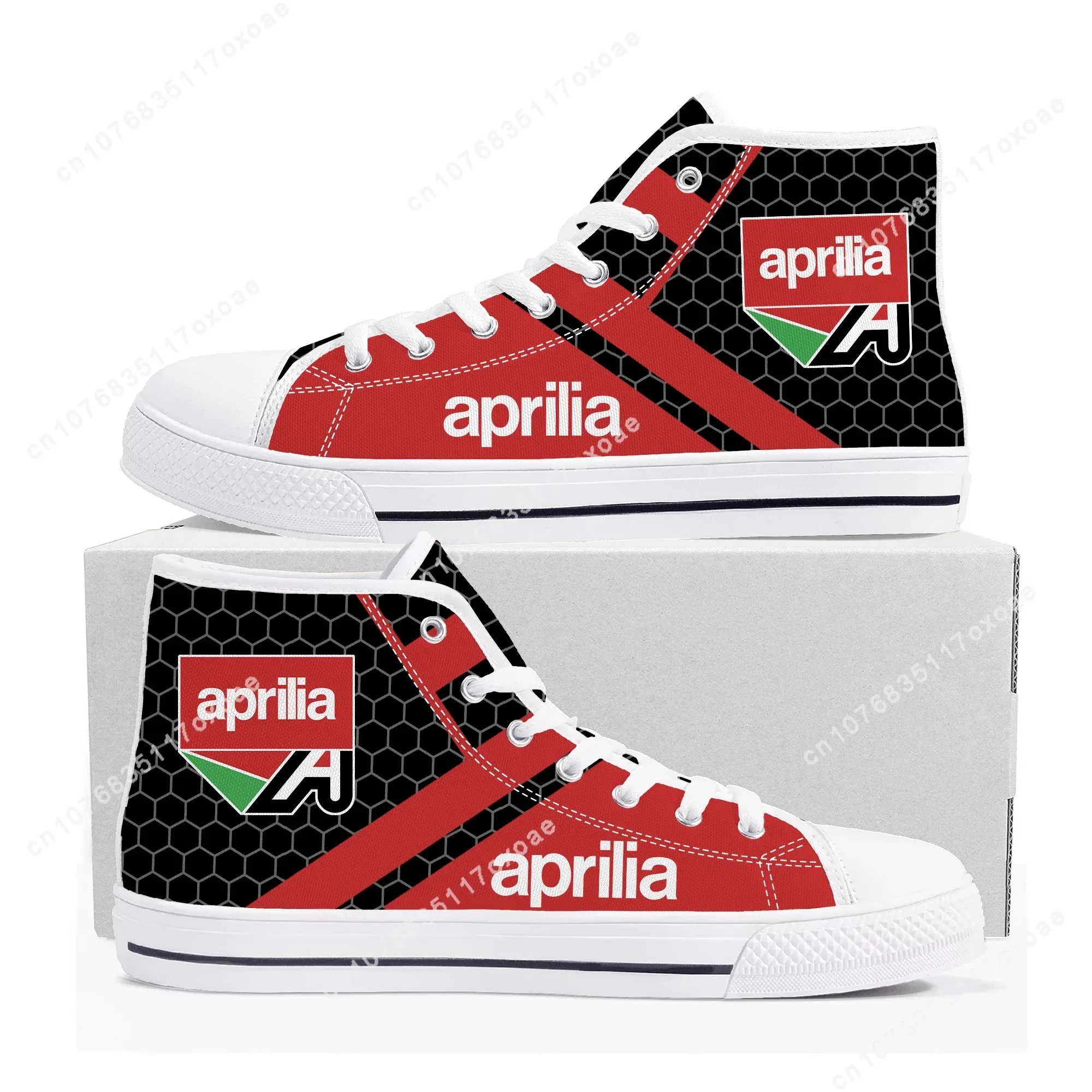 Aprilia Schoenen Hoge Top Sneakers Heren Dames Tiener Hoge Kwaliteit Canvas Sneaker Paar Casual Schoen Aanpassen Schoenen