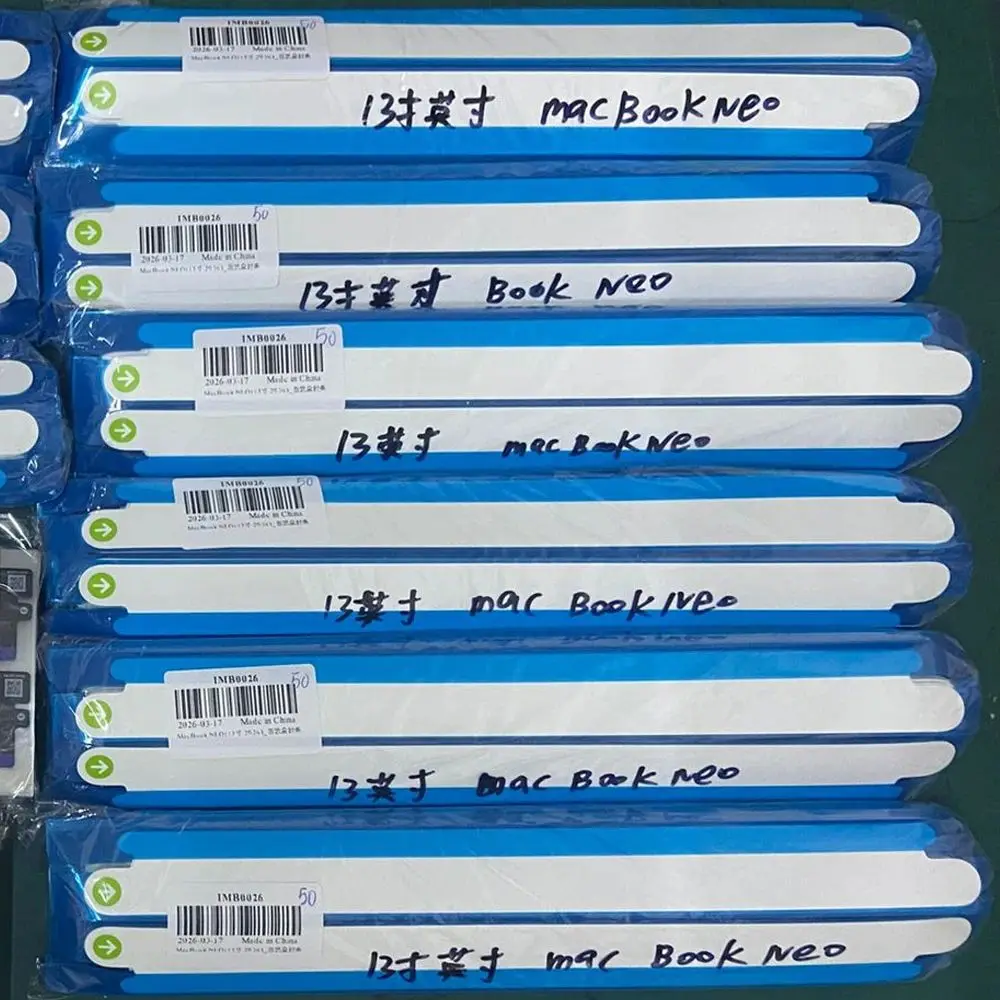 10 Sets New Package Box Arrow Mark Unseal Stickers For MacBook Neo Pro Air 15 2023 M2 Max Open Outer Packing Wrap Sealing Papers