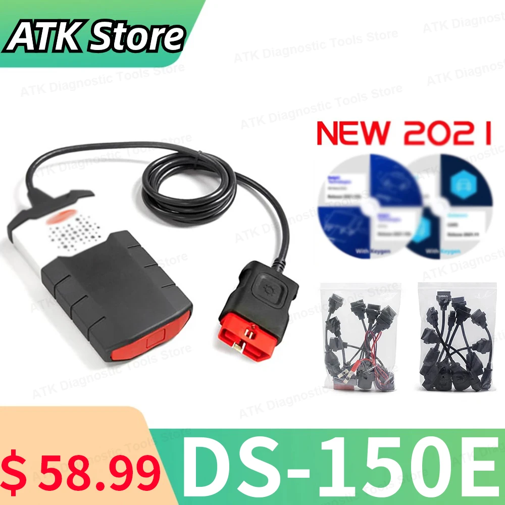 

Latest 2024 DS-150e au-to-coms 2021.11 with keygen D-el-phis 2021.10b with keygen Diagnostic tool OBD2 Compatible with Bluetooth