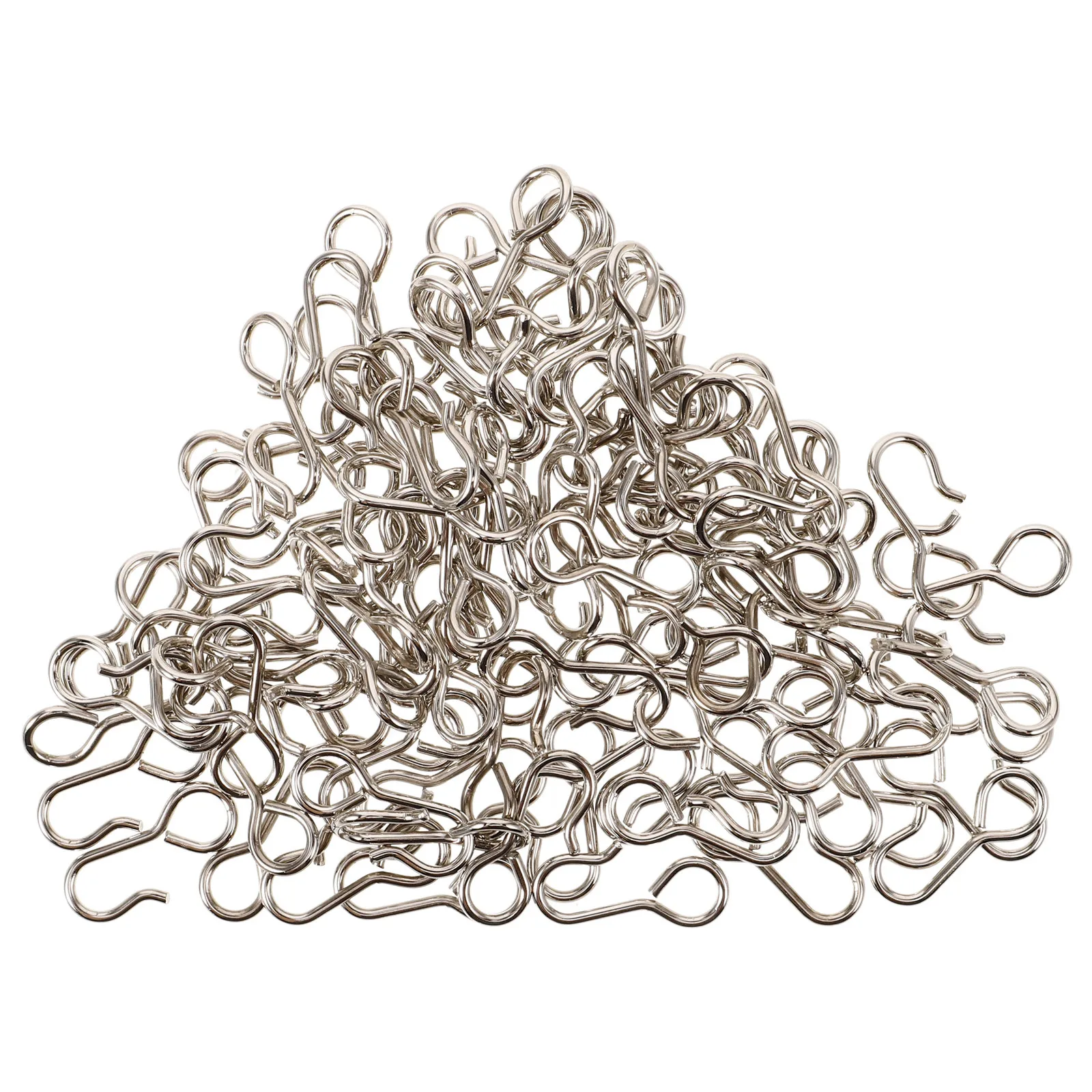 

100Pcs Metal Hooks for Curtains Drapes Car Seat Covers Smooth Polished Finish Robust Design Curtain Track Hooks