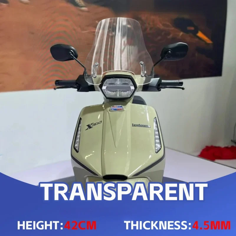لوحة جانبية منحرف للرياح للزجاج الأمامي للدراجات النارية لـ LAMBRETTA X300 X300 SR X250 X200 2024 2025 ملحقات سكوتر