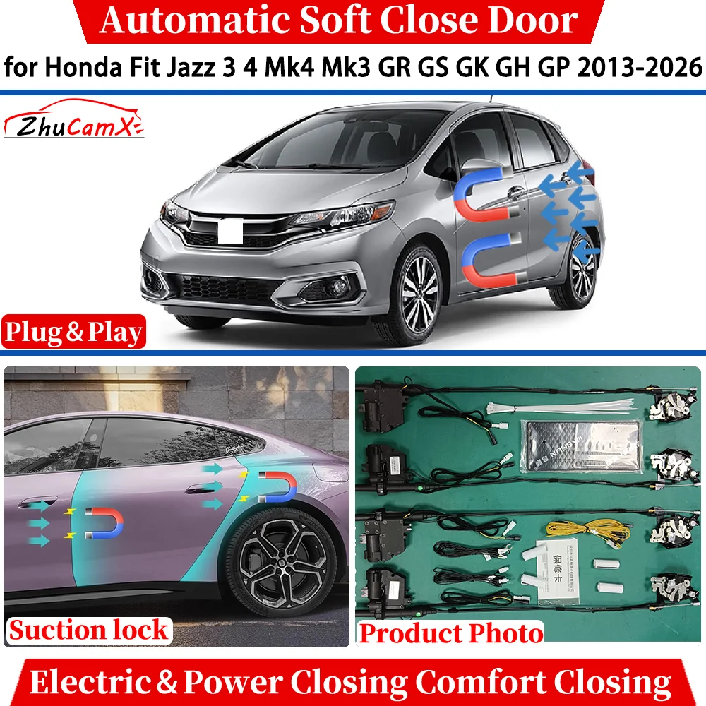 لهوندا صالح جاز 3 4 Mk4 Mk3 GR GS GK GH GP 2013-2026 التلقائي لينة إغلاق الباب الطاقة الكهربائية الراحة إغلاق قفل الشفط