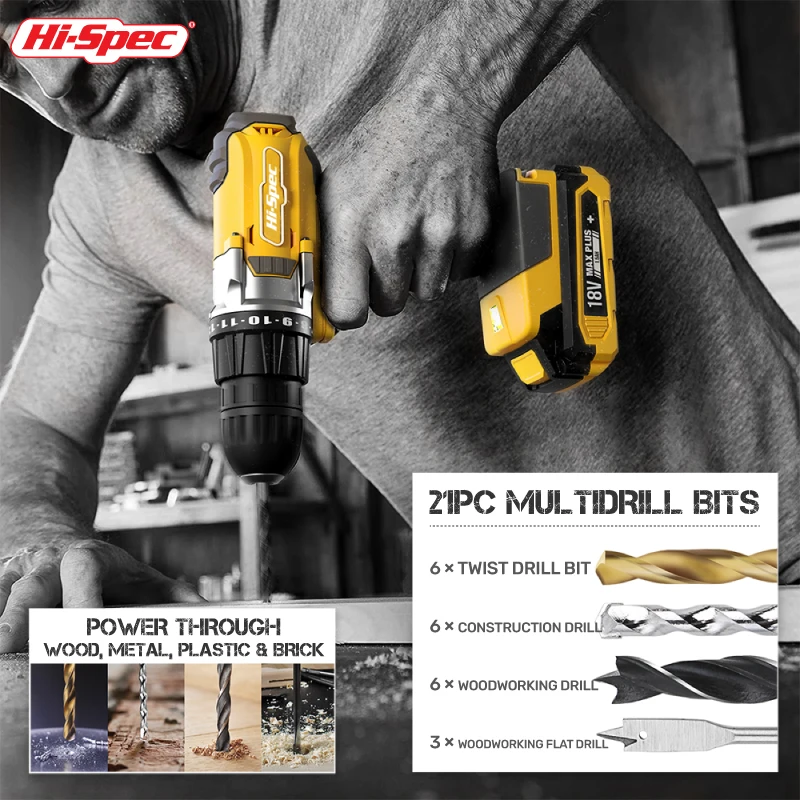 

Набор сверл Hi-Spec из 6 предметов HSS/CR-V с магнитным сращивателем и кольцевой пилой | Деревообработка, строительный набор Twist/плоские биты + футляр-органайзер