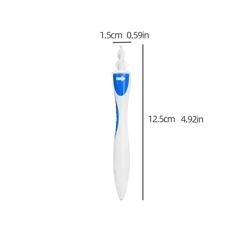 Soft Silicone Ear Wax Cleaner 360 Rotating Head Portable Ear Cleaning Tool for Adults Kids Safe Hygienic Earwax Remover Ear Clea