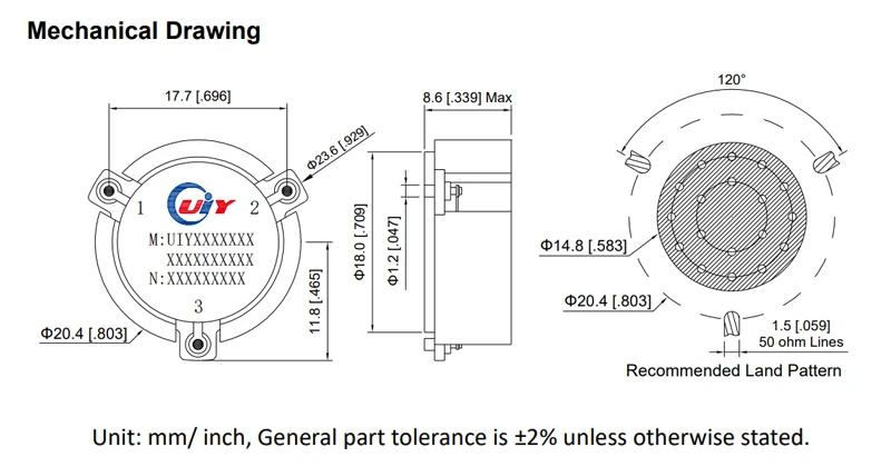 60 واط 1450 ~ 1550 ميجا هرتز سطح جبل المروج Rf الفريت المروج #6