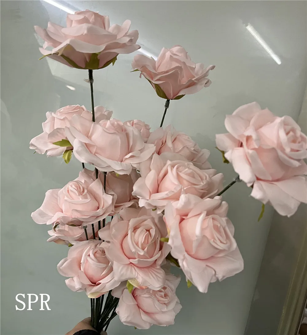 SPR Bulk Silk Flower Ivy Garland Blue Hydrangea Tulip Leaf Stem Floral Arrangement Artificial Valentine Roses