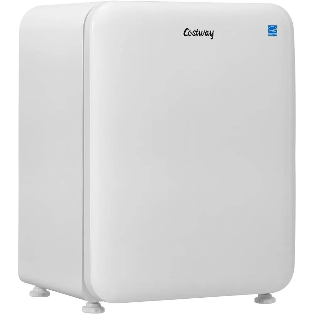 Single Door Compact Refrigerator, 2.4 Cubic Feet, Auto Defrost, Adjustable Temp 32-50°F, Reversible Door, Removable Shelves, Whi