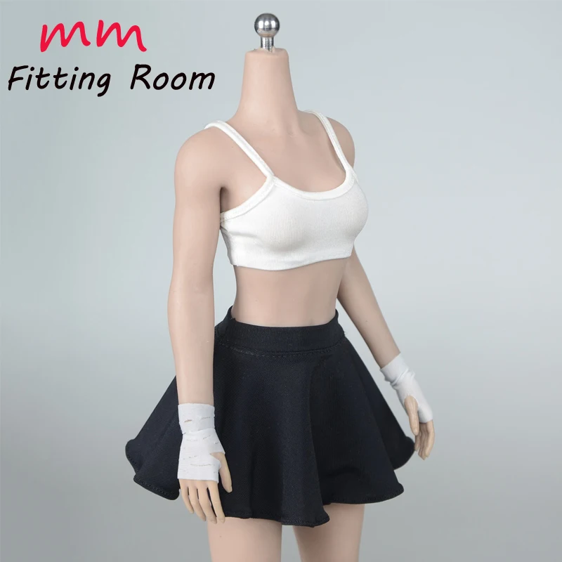 1/6 scale action figure school style skirt female dolls black pleated skirt for 12'' TBLeague S07 clothing