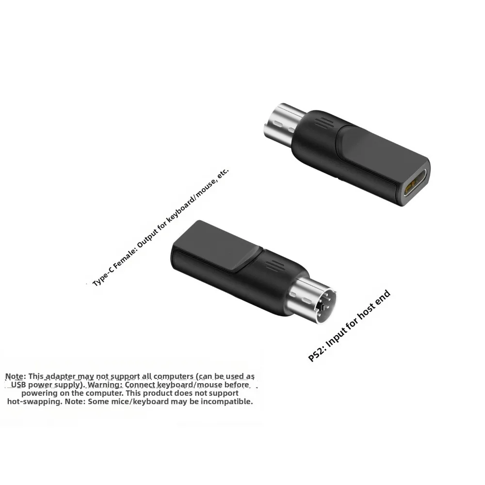Durable Universal for PS2 to USB Adapter Compact PVC for PS2 to USB Converter Plug and Play Keyboard Mouse Connector Laptop Use
