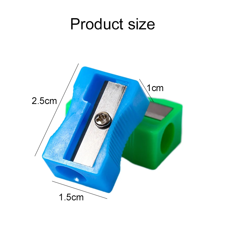 50/100pcs Mini Pencil Sharpener Single Hole Rectangular Colored Plastic Elementary School Supplies Bulk Students Reward TMZ