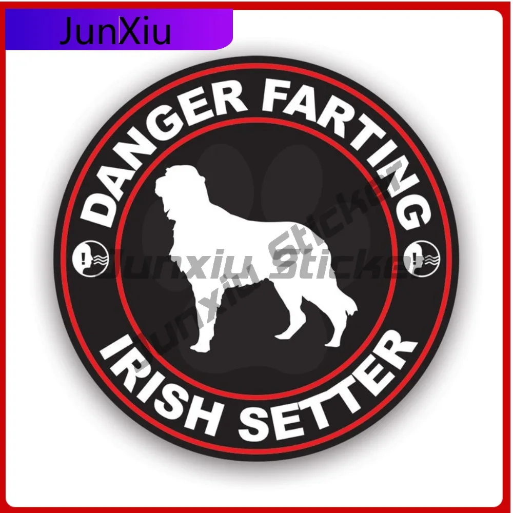 

Danger Farting Irish Setter Sticker Waterproof Cool Car Waterproof Vinyl Decal For Toilet Seat High Quality Sticker Unique Decor