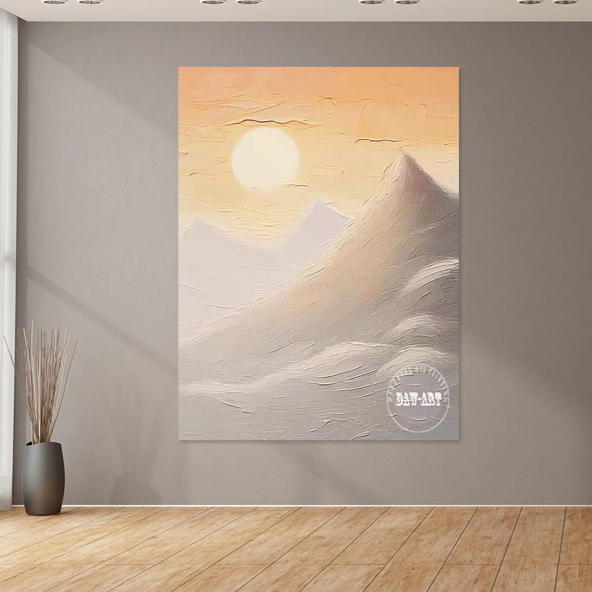 أحدث وصول، جدار فني جميل للمناظر الجبلية، لوحات تجريدية من القماش، بدون إطار، صورة بتصميم عصري مصنوع يدويًا