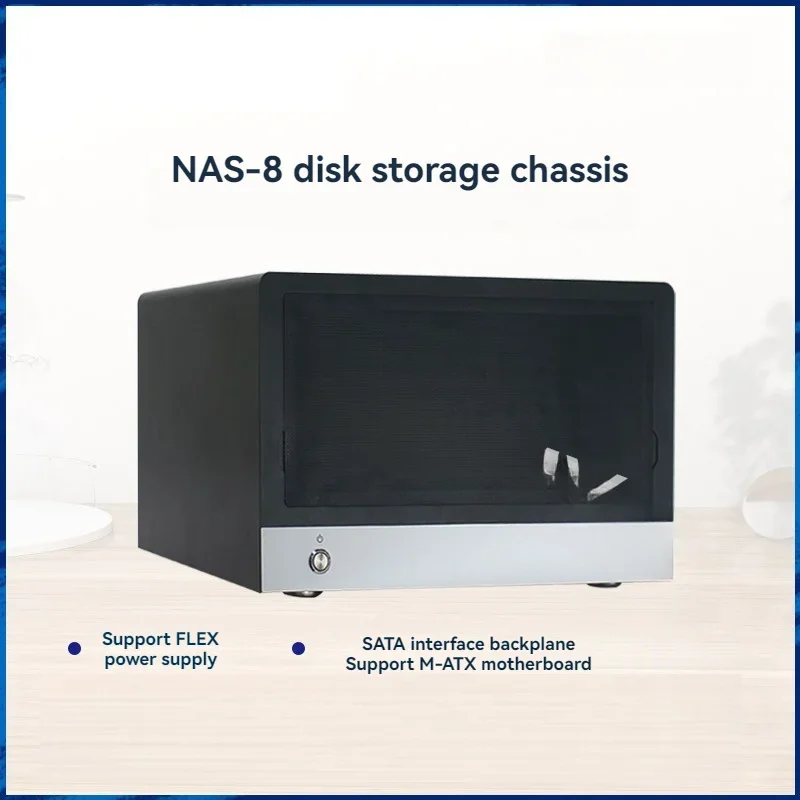 For Sale Hot Swap NAS 8 HDD Tooless Bays Case Support M-ATX Motherboard For Cloud Date Storage Optional USB3.0