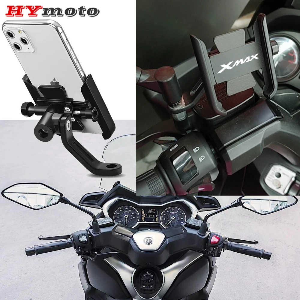 Для YAMAHA XMAX300 XMAX400 XMAX X-MAX 125 250 300 аксессуары для мотоциклов, зеркальный держатель для руля, кронштейн для подставки GPS