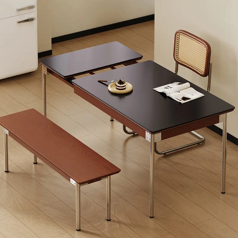 Low Dining Tables Space Saving Coffee Wood Auxiliary Console Dining Tables Luxury Service Mesa Redonda Comedor Furniture