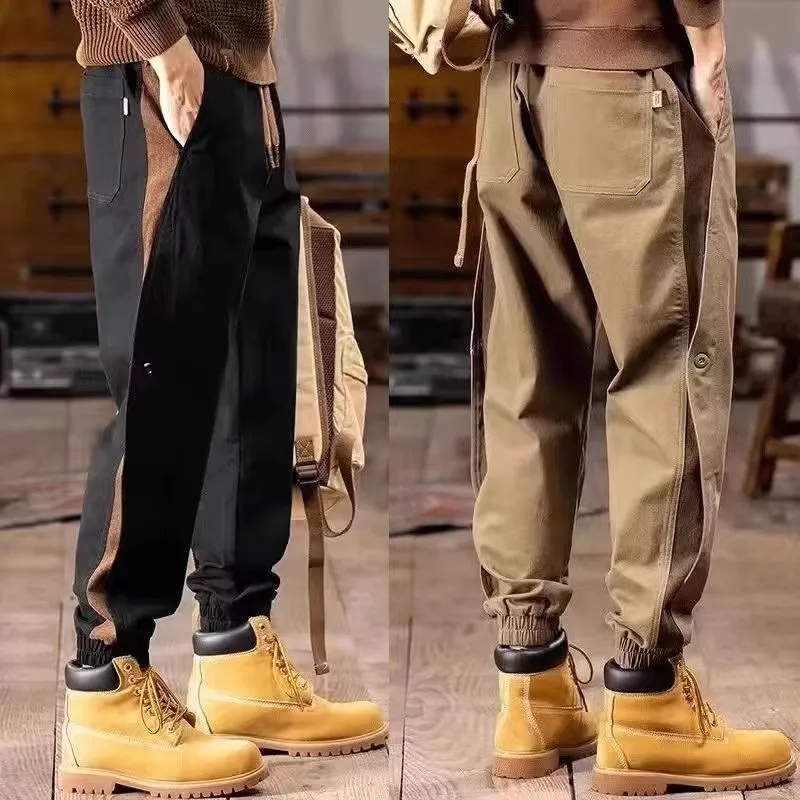 Casual pants 2024 fashion men\'s leggings fashion men\'s pants men and women oversize cargo pocket pants the US style pants