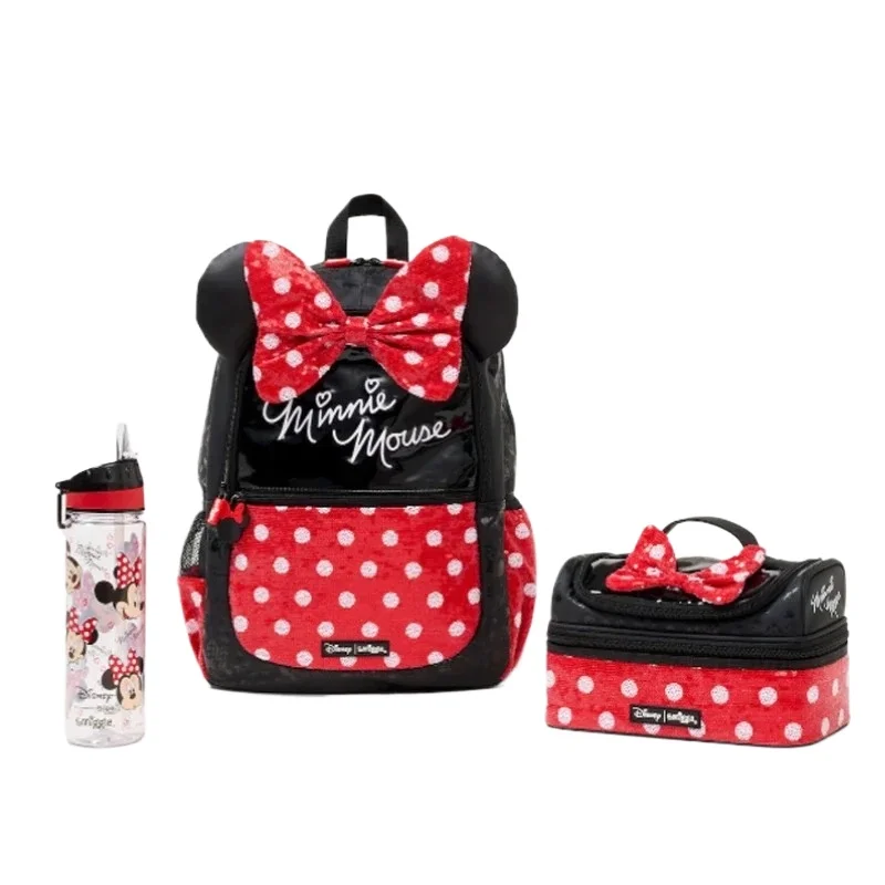 Genuine Australia Minnie Mouse Backpack Student School Bag Stationery Box Lunch Bag Automatic Pencil Case
