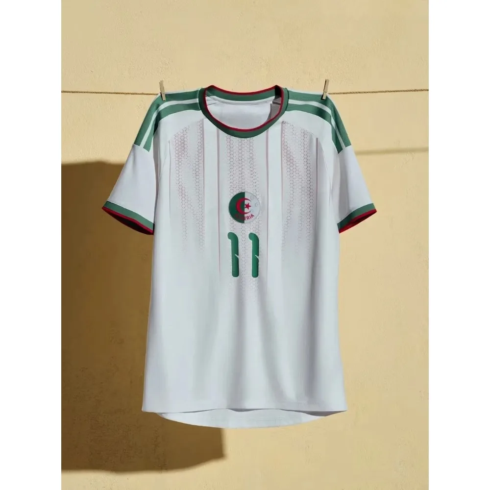 مجموعة أدوات Algeria 2026 Home Kit الأكثر مبيعًا لكل من الرجال والنساء، تتميز بقميصًا سريع الجفاف وجيد التهوية #3