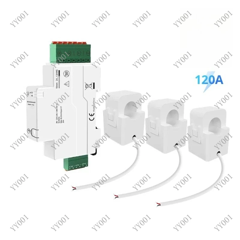 WiFi Real-Time Energy Monitor 3P 120A Smart Power Meter Compatible with Smart Life App