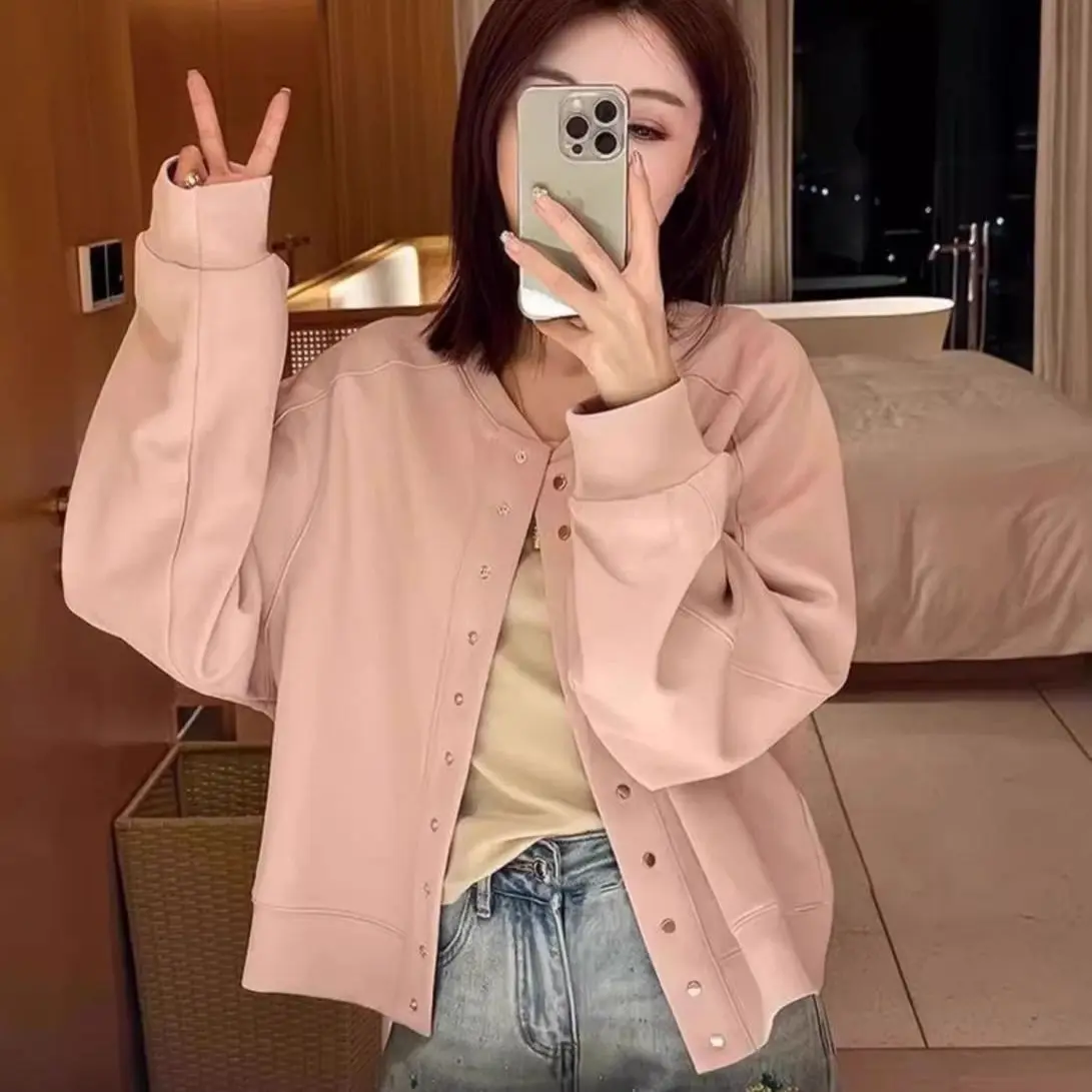 هوديس جرافيك Y2K بلايز امرأة مطرزة متعددة جيب ديكور ملابس خارجية الجنس اللون منعت التدرج الكلاسيكي الثقيل