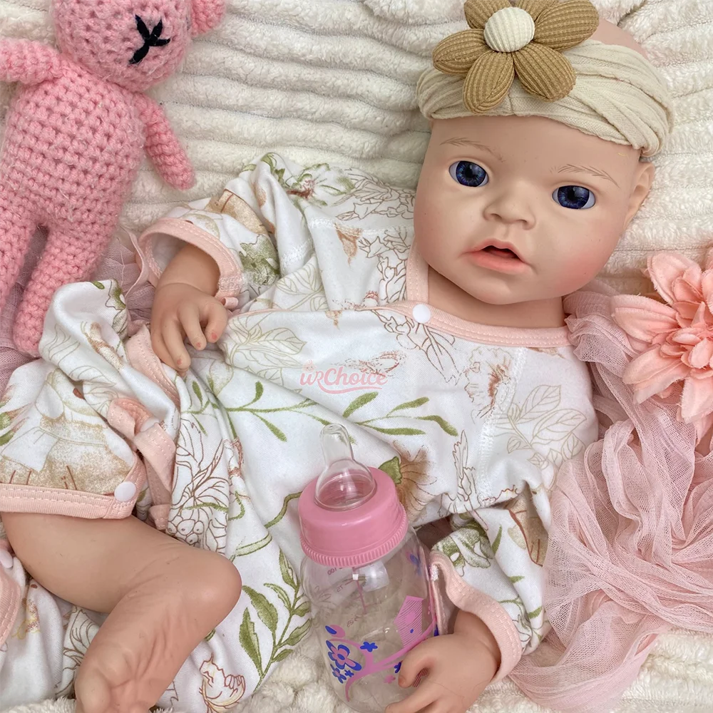 20Inch Soft Silicone Reborn Doll Open Eyes/Close Eyes Reborn Doll Natural Relaxed Chubby For Parenting Simulation Birthday Gift