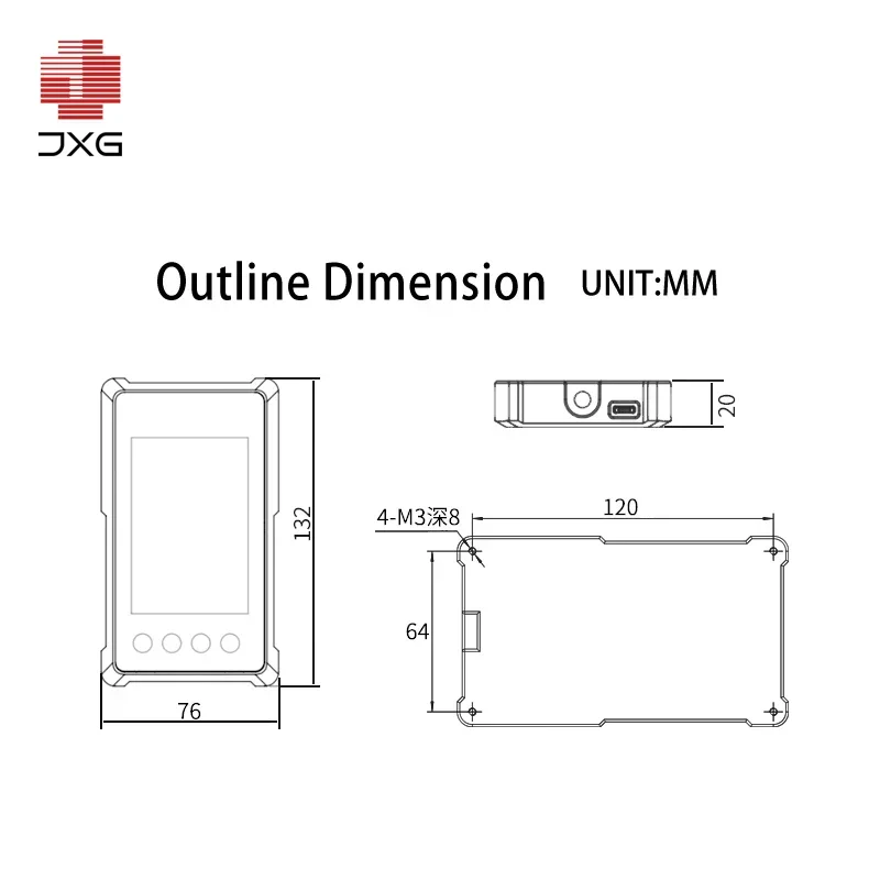 Portable Handheld Digital Dynamometer: Rechargeable Force Gauge with Load Cell for Measurement
