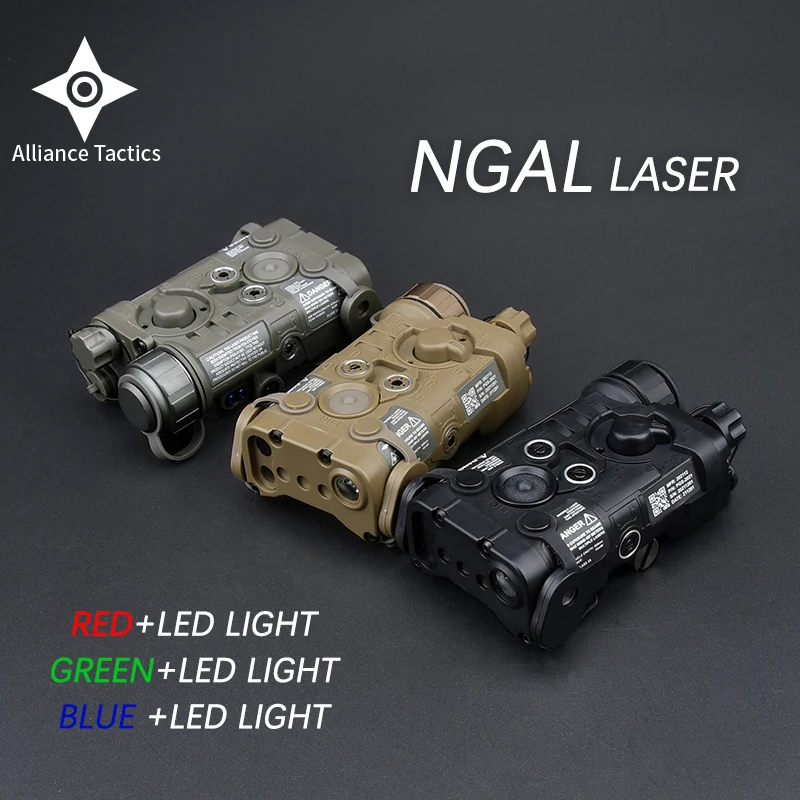 

WADSN Tactical NGAL Red Green Blue Dot Indicator Sight White Strobe Hunting Airsoft Weapon Scout Light NGAL LED Laser Flashlight